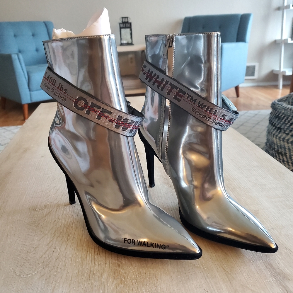 Off-White "For Walking" Ankle Boots.